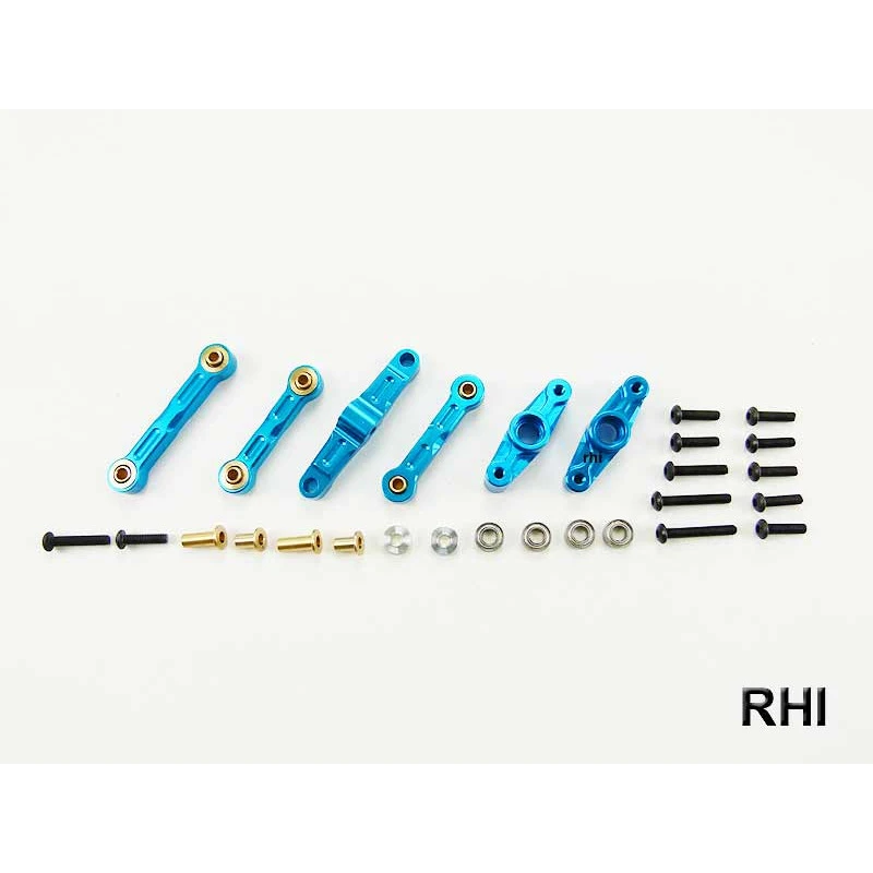 Stuurhevel Set Incl. Kogellager Blauw Aluminium TT-02 3 Stuurhevel Set Incl. Kogellager Blauw Aluminium TT-02