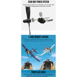 CORSAIR F4U 4CH 400MM BRUSHED W/GYRO EPP RTF -V761-8